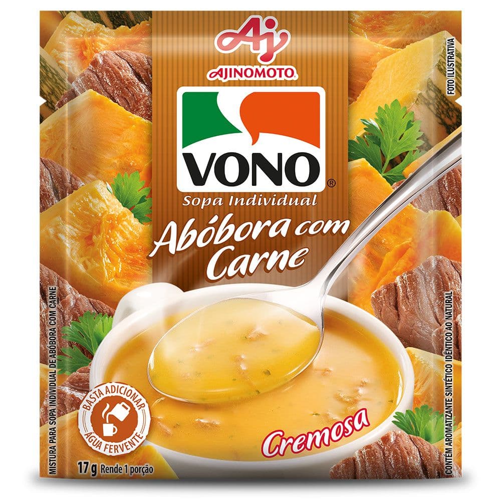 Sopa VONO® Individual Sabor Abóbora Com Carne 17G - Image 1