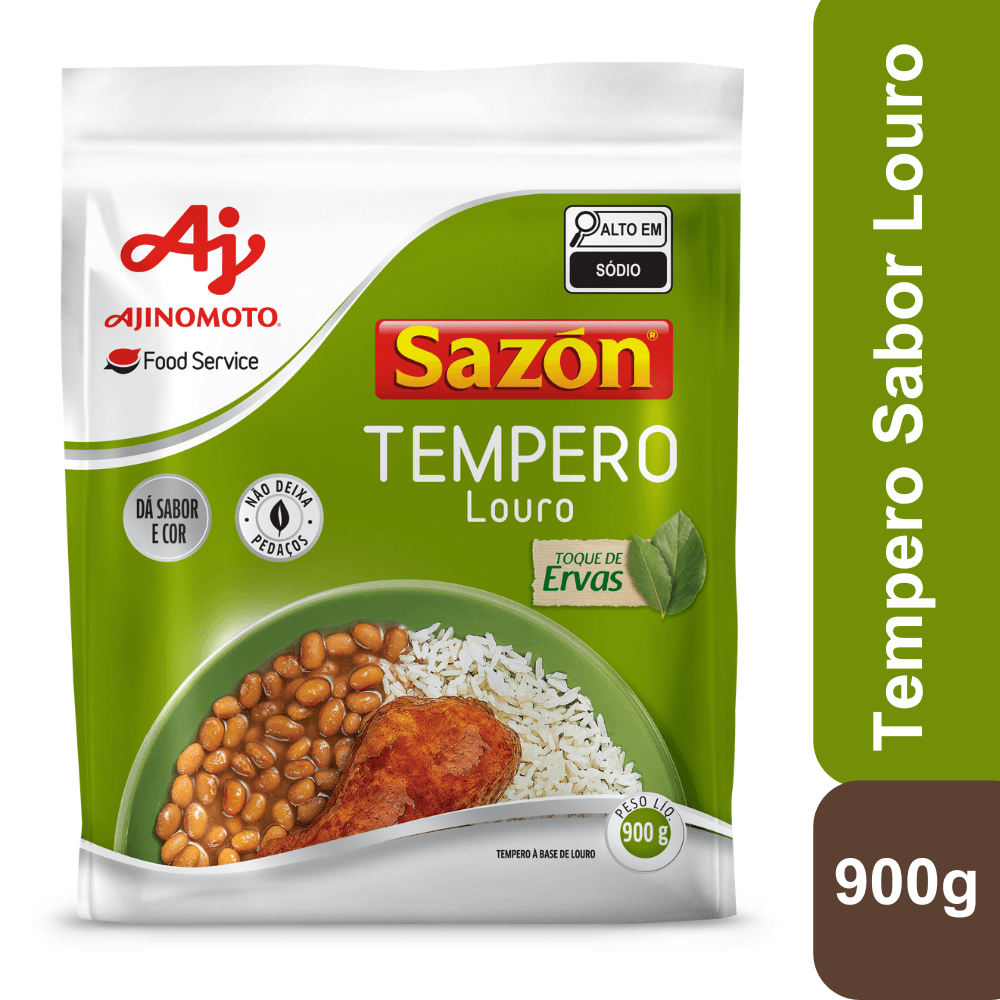 Tempero Em Pó Sazón® Profissional Louro 900G - Image 1