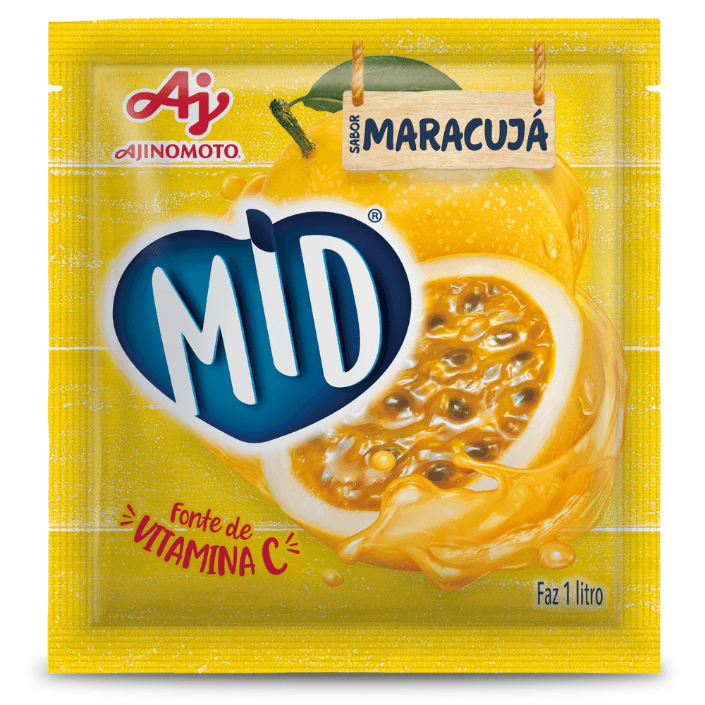 Refresco Em Pó Mid® Sabor Maracujá 20G - Image 1
