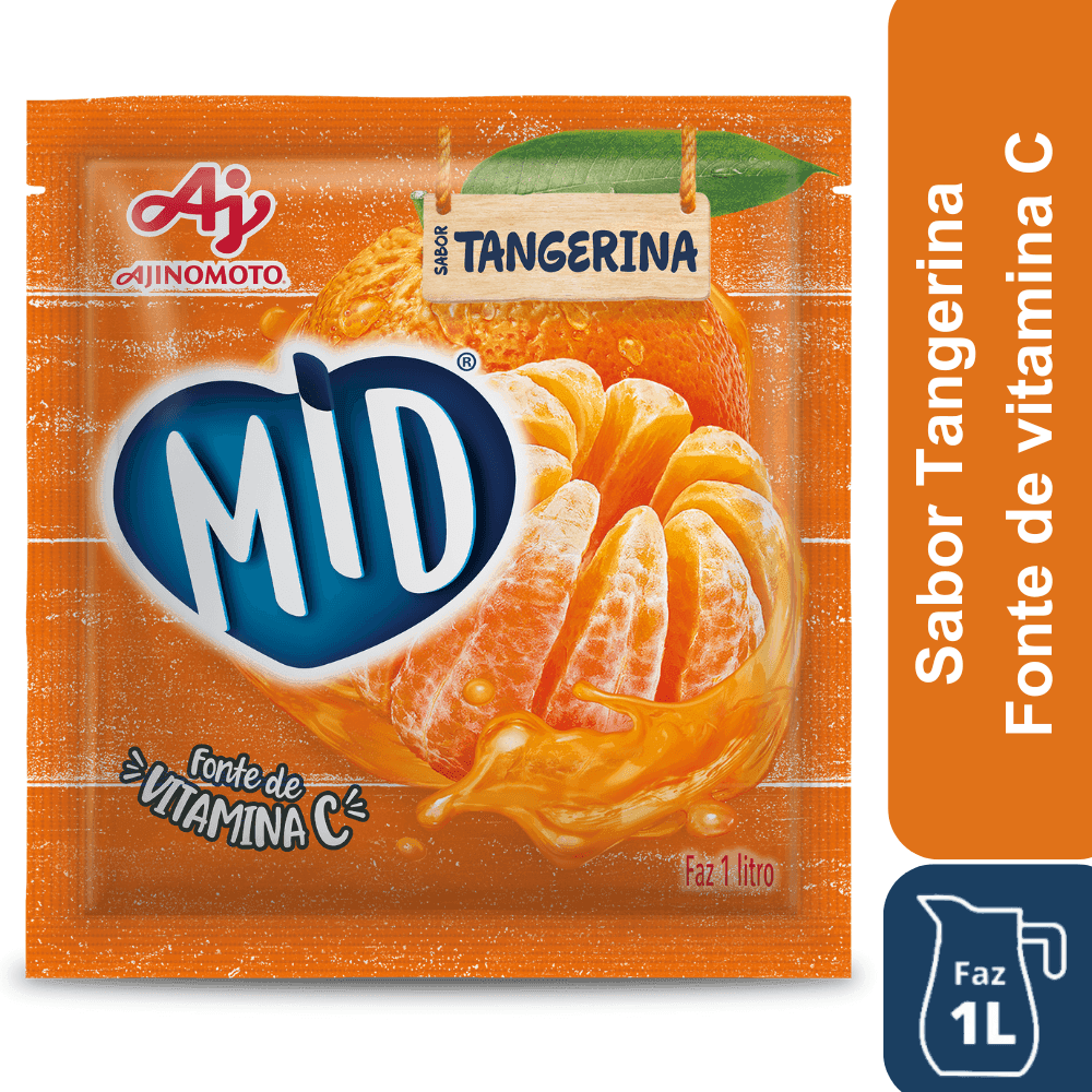 Refresco Em Pó Mid® Sabor Tangerina 20G - Image 1