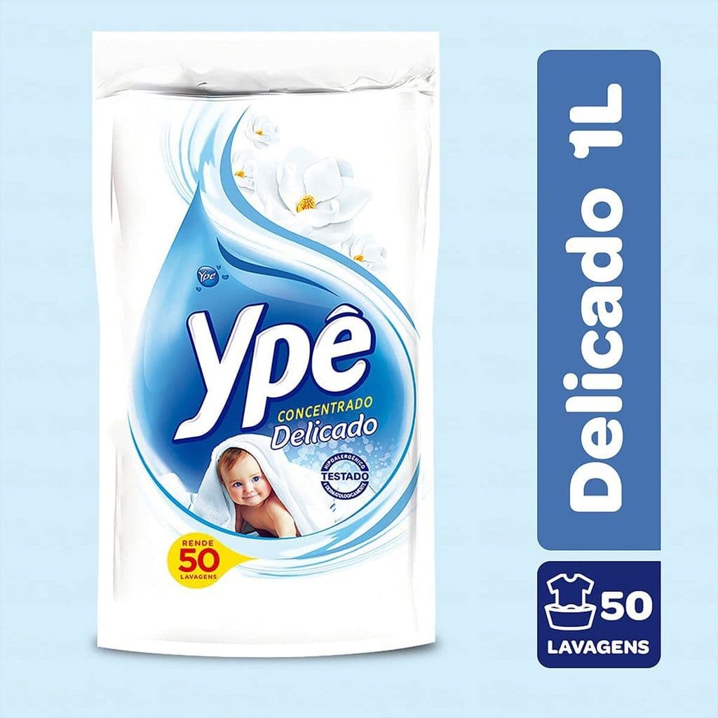 Amaciante de Roupas Ypê Concentrado Delicado 1l pouch - Rende 50 Lavagens - Image 1