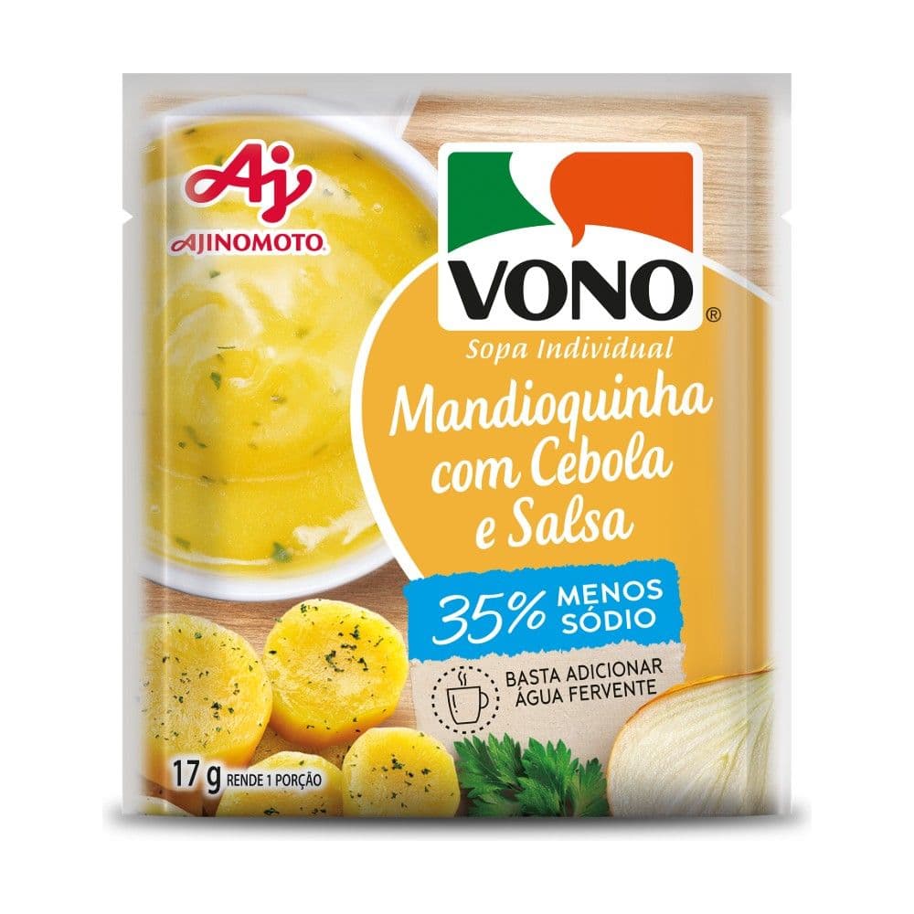 Sopa VONO® Individual Sabor Mandioquinha Com Cebola E Salsa Menos Sódio 17G - Image 1