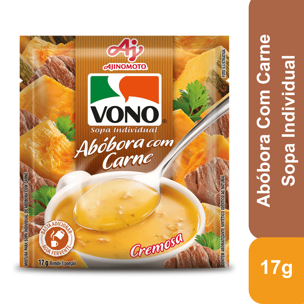 Sopa VONO® Individual Sabor Abóbora Com Carne 17G - Image 1