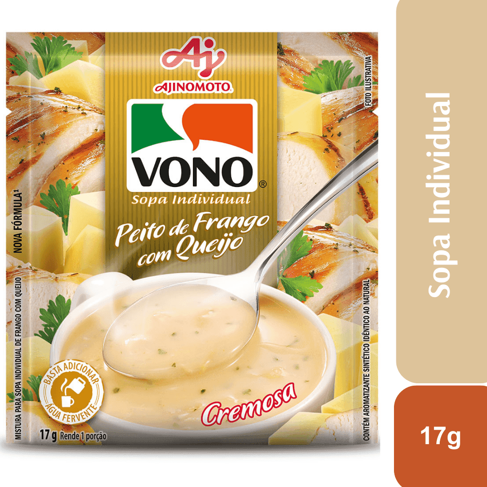 Sopa VONO® Individual Sabor Peito De Frango Com Queijo 17G - Image 1