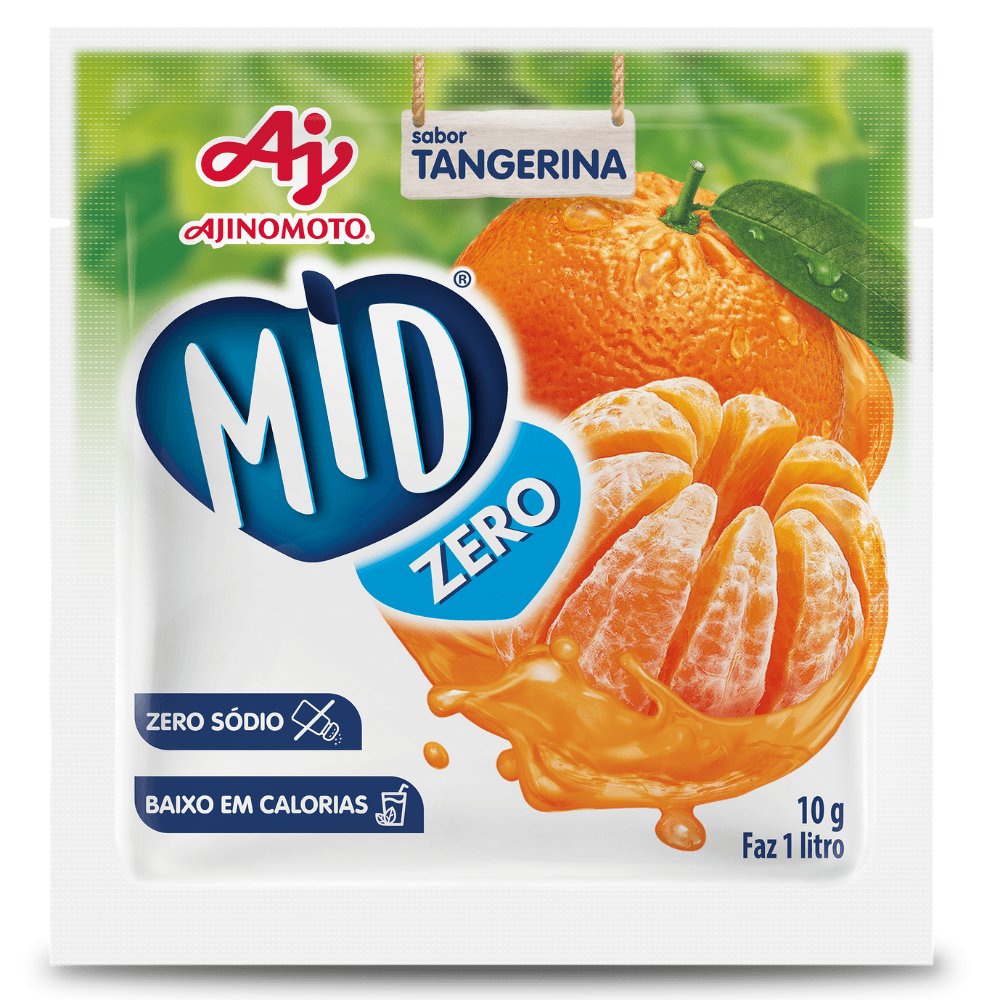 Refresco Em Pó Mid® Zero Açúcar Sabor Tangerina 10G - Image 1