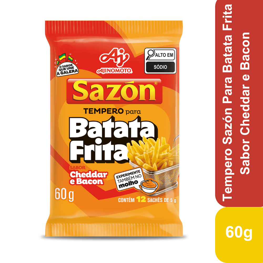 Tempero Sazón® Para Batata Frita Cheddar e Bacon - Image 1