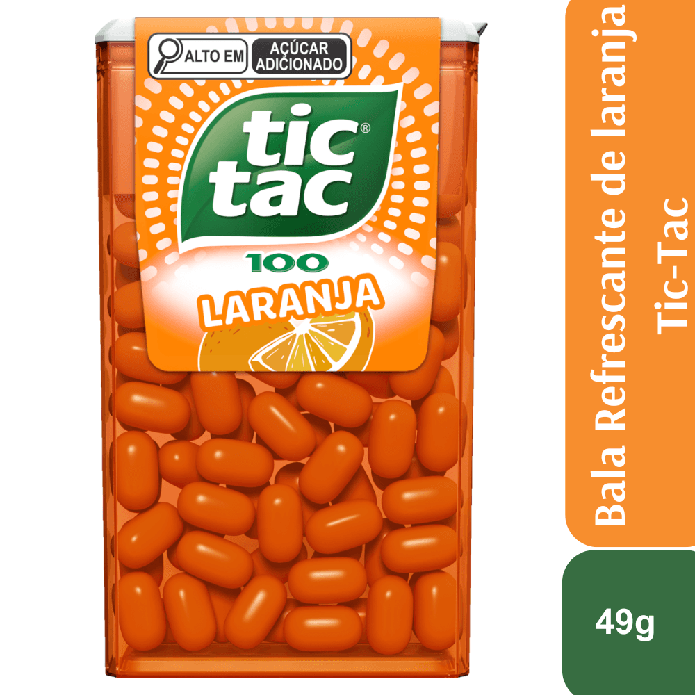 Tic Tac Pastilha Sabor Laranja 49g - Image 1