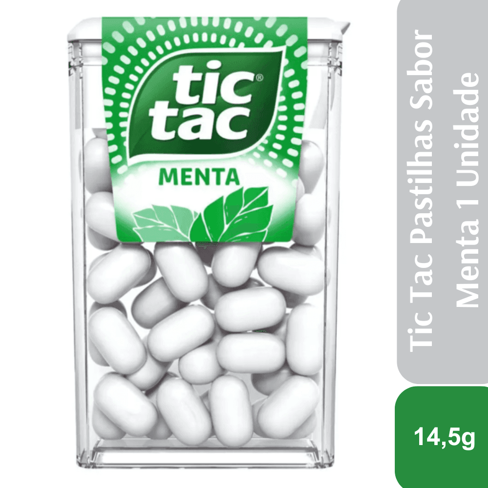 Tic Tac Pastilhas Sabor Menta 14,5g 1 Unidade - Image 1