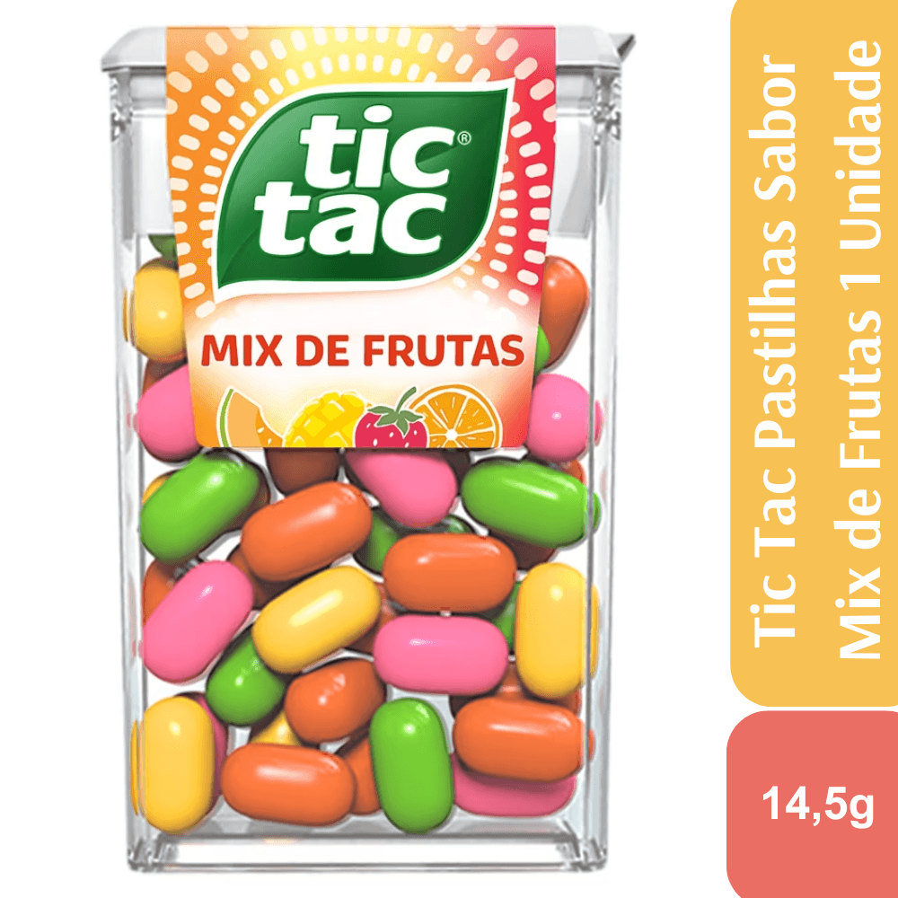 Tic Tac Pastilhas Sabor Mix de Frutas 14,5g 1 Unidade - Image 1
