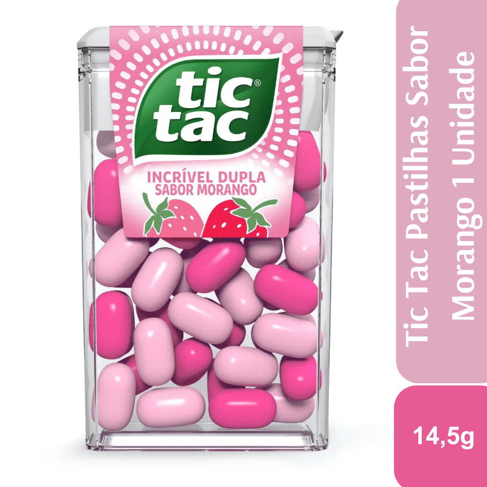 Tic Tac Pastilhas Sabor Morango 14,5g 1 Unidade - Image 1