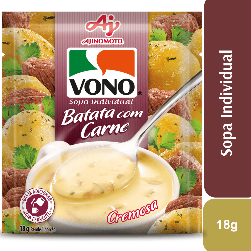 Sopa VONO® Individual Sabor Batata Com Carne 18G - Image 1